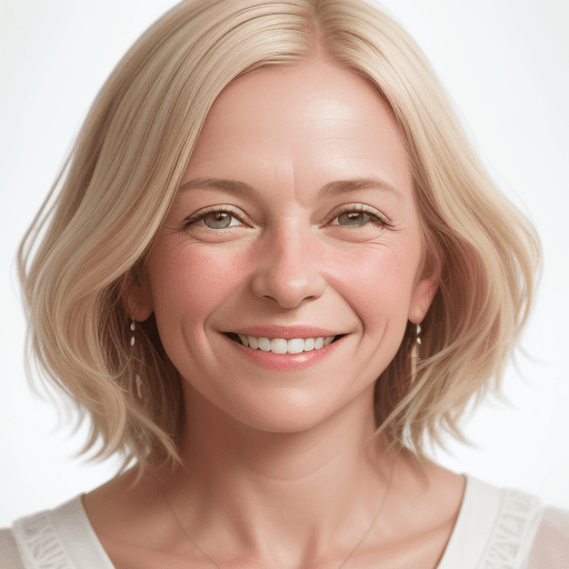 AI generated: a close up of a person with a smile on their face, a character portrait by Maria van Oosterwijk, fea...
