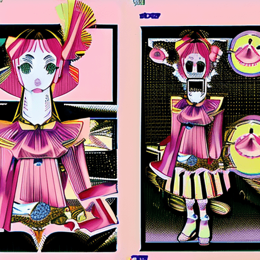 AI generated: (Masterpiece, Award winning , Best Quality:1.2), art by Shintaro Kago, solo, menhera, Yamikawa Punk,...