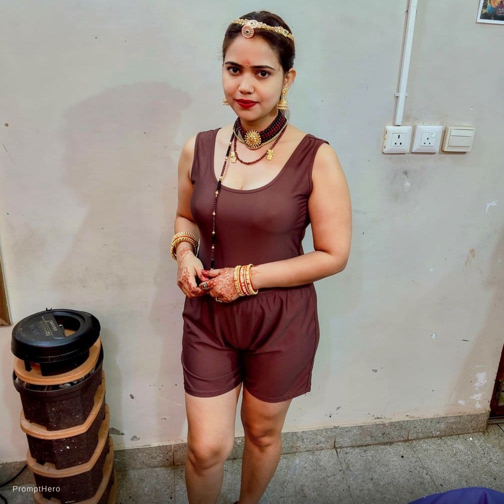 AI generated: Remove saree and wear swimsuit 