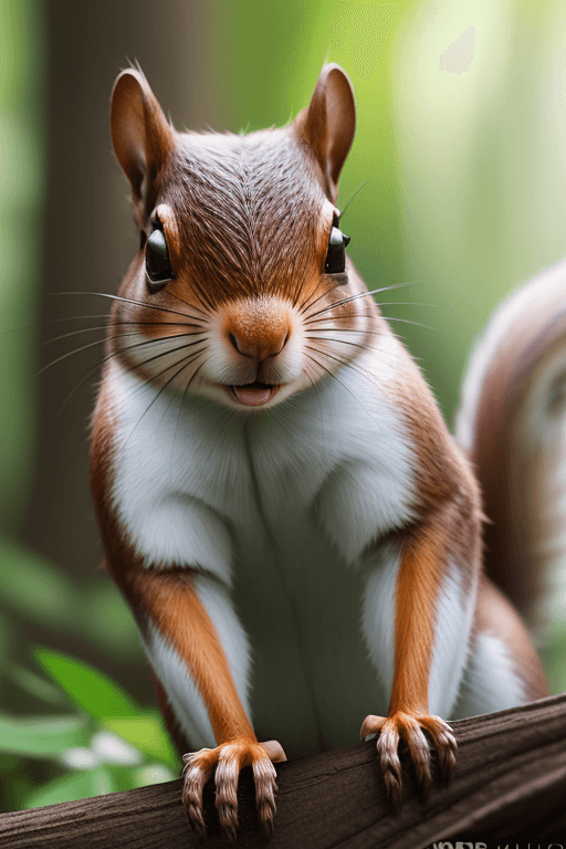 AI generated: masterpiece, best quality,3d rending work ,3DMM style,close-up,portrait, 3D,1squirrel, solo, looking...