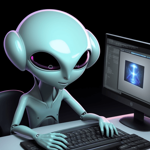 AI generated: pictures of extraterrestrials programmed on the computer