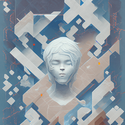 AI generated: transition kid to man : : 2D matte gouache book cover illustration : : white marble oniric poetry wo...
