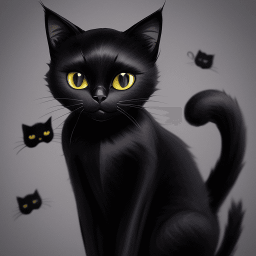 AI generated: black cat