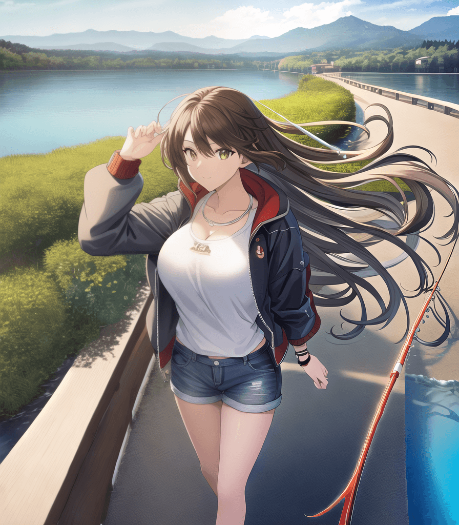 AI generated: (perfect anime illustration), hot girl, 1girl, long brown hair, dreadlocks, human, anime, (jacket, j...