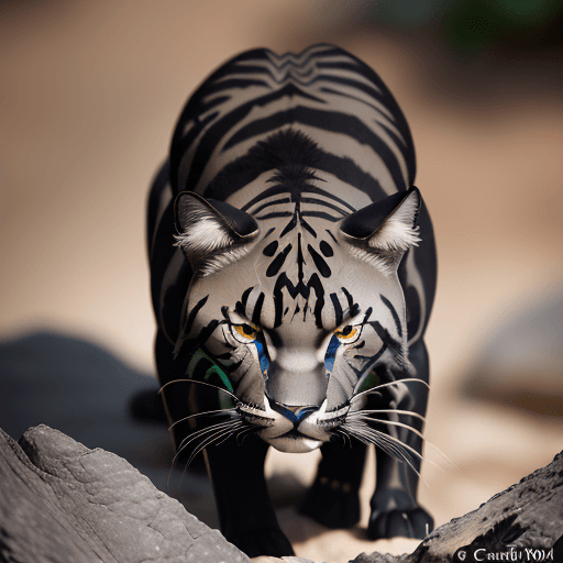 AI generated: pantera onca, phimeis dives, Canon EOS Rebel SL2, EF100mm, f/2.8L, Macro IS USM ƒ/2.8, 100.0 mm, 1/1...
