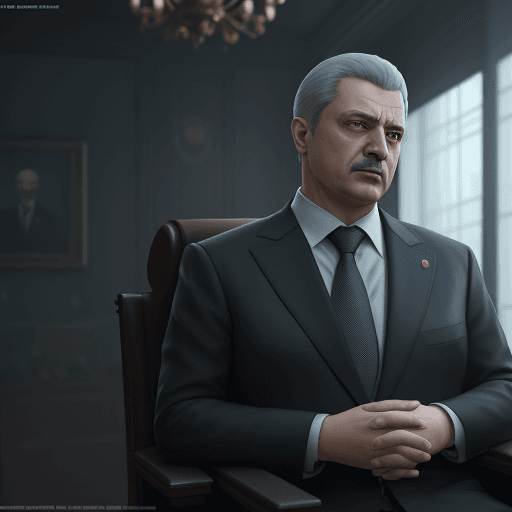 AI generated: President of Ukraine , business suit , middle-aged man , realistic appearance , 4k , HDR, hyper real...
