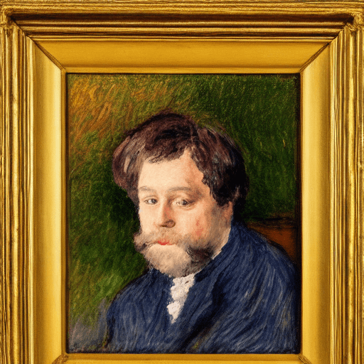AI generated: A fake biography, impressionist portrait