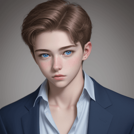 AI generated: Craft a photorealistic portrait of a young male exuding sencerity and innocense (he should have smoo...