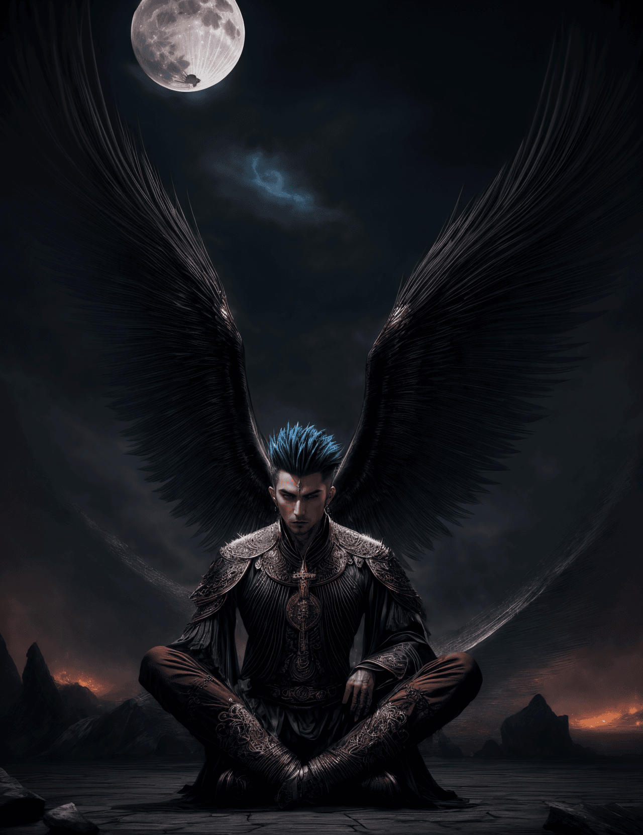 AI generated: ((best quality)), ((masterpiece)), ((realistic)), (detailed), male Vampire, legendary creature, forc...
