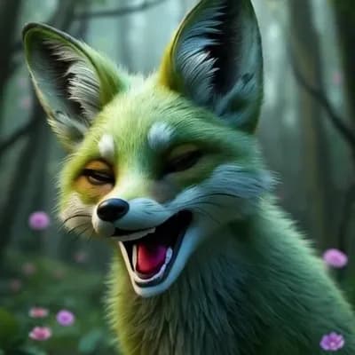 AI generated video: the fox is laughing