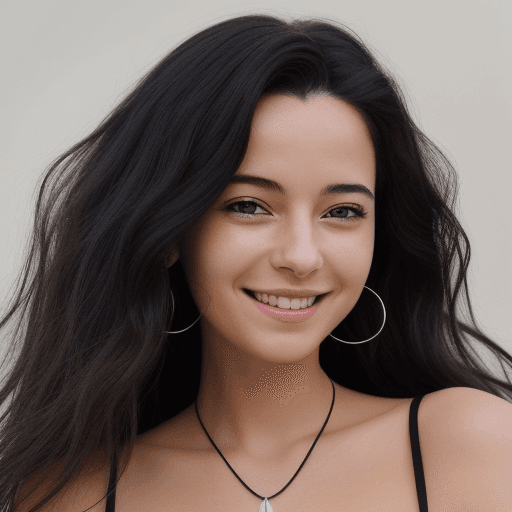 AI generated: Image type dessin animé femme cheveux wavy peau noire avec un collier écrit Rich’Ella Paris avec un ...