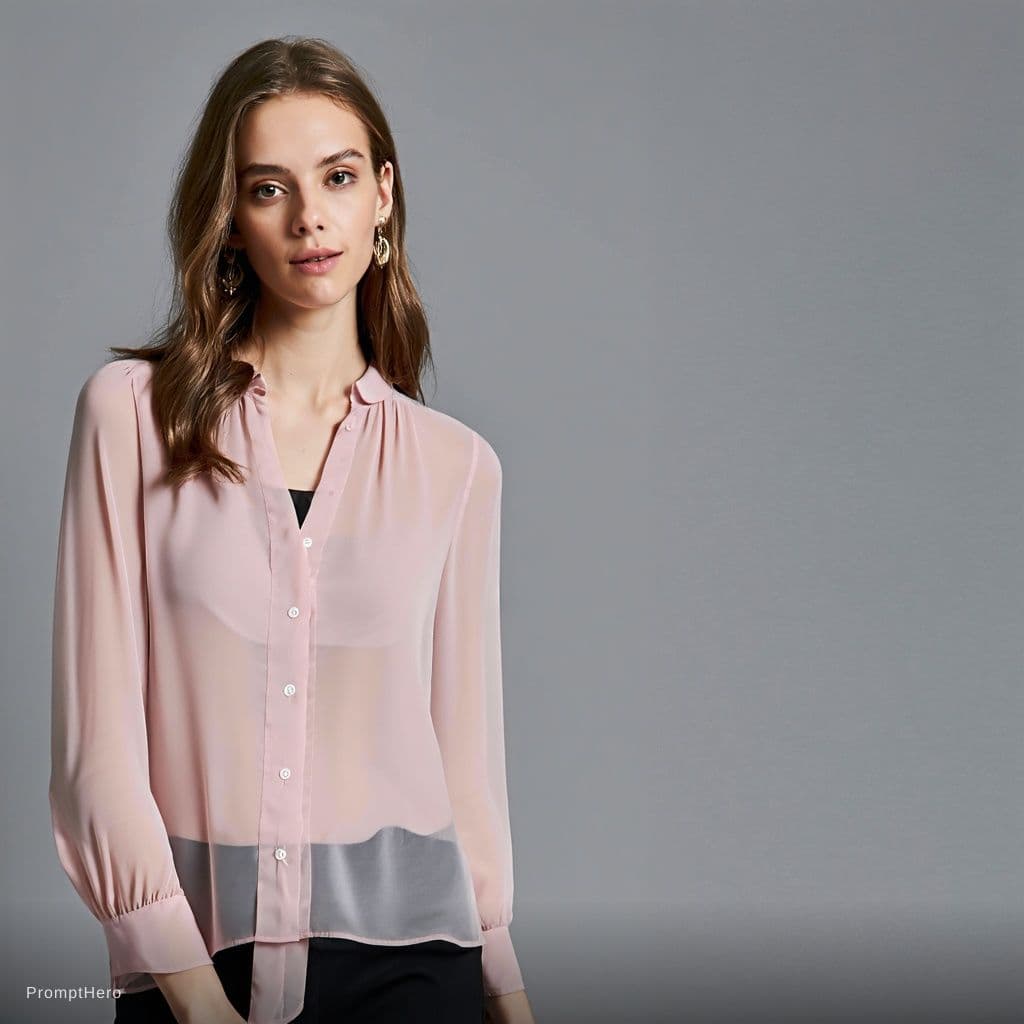 AI generated: Make blouse transparent 