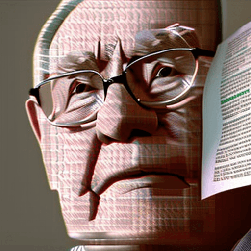 AI generated: ultra realistic warren buffet reading newspaper, mid body, 8k, f/1. 8, global illumination, natural ...