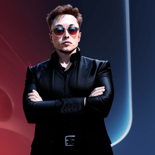 AI generated: Elon Musk as Morpheus offering blue or red pill
