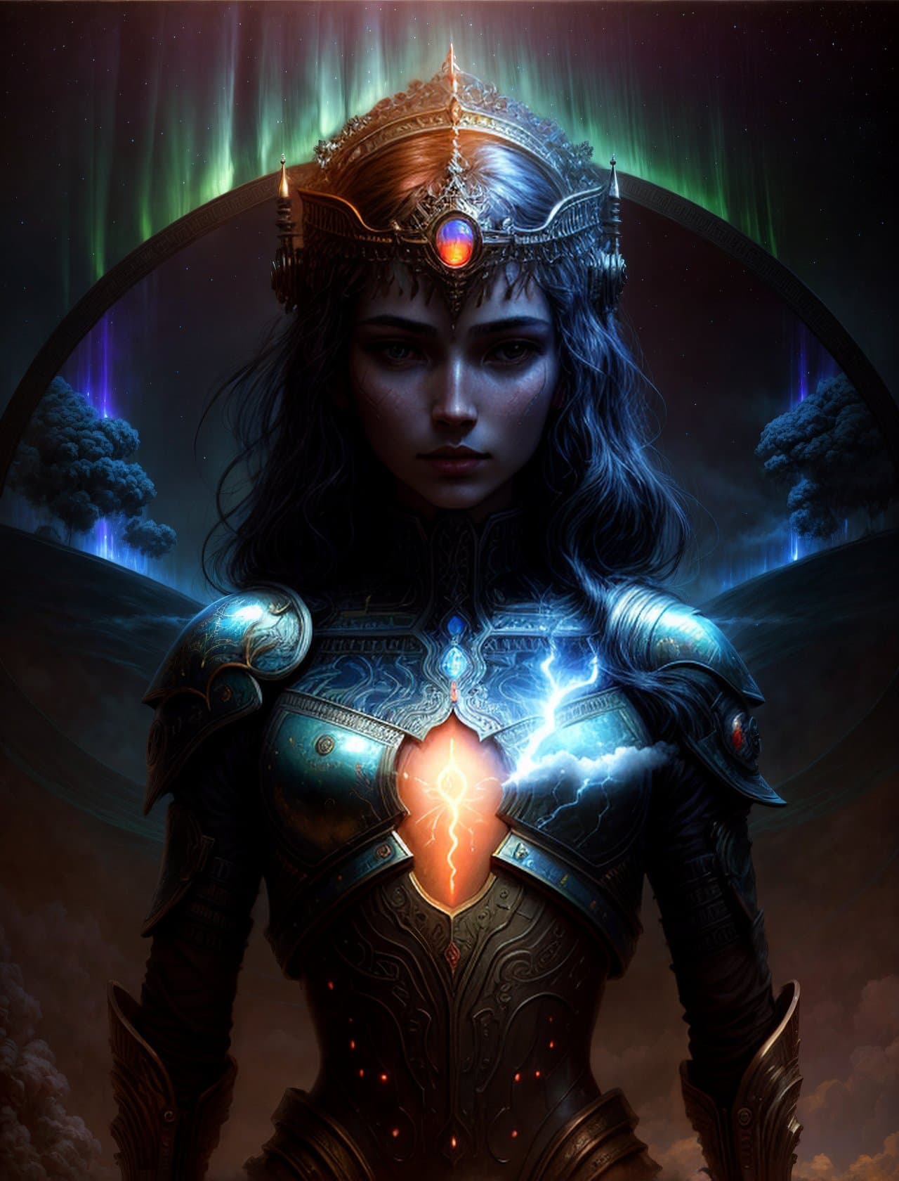 AI generated: a detailed painting portrait inspired by moebius and beksinski of a vibrant friendly alien with auro...
