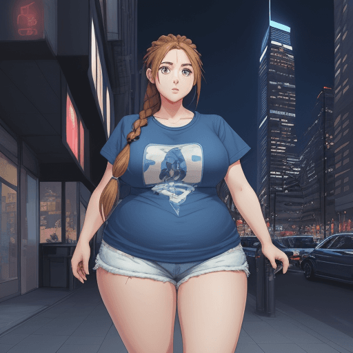 AI generated: perfect anime illustration, 1girl, woman, long hair, braided, hazel eyes, (huge breasts:1.4), (blue ...