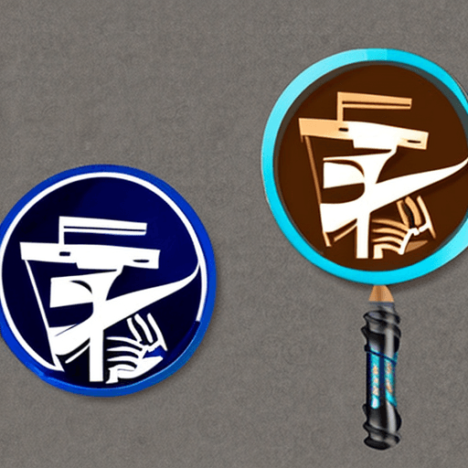 AI generated:  Illustration design, one color logo, balance, pen, law balance 