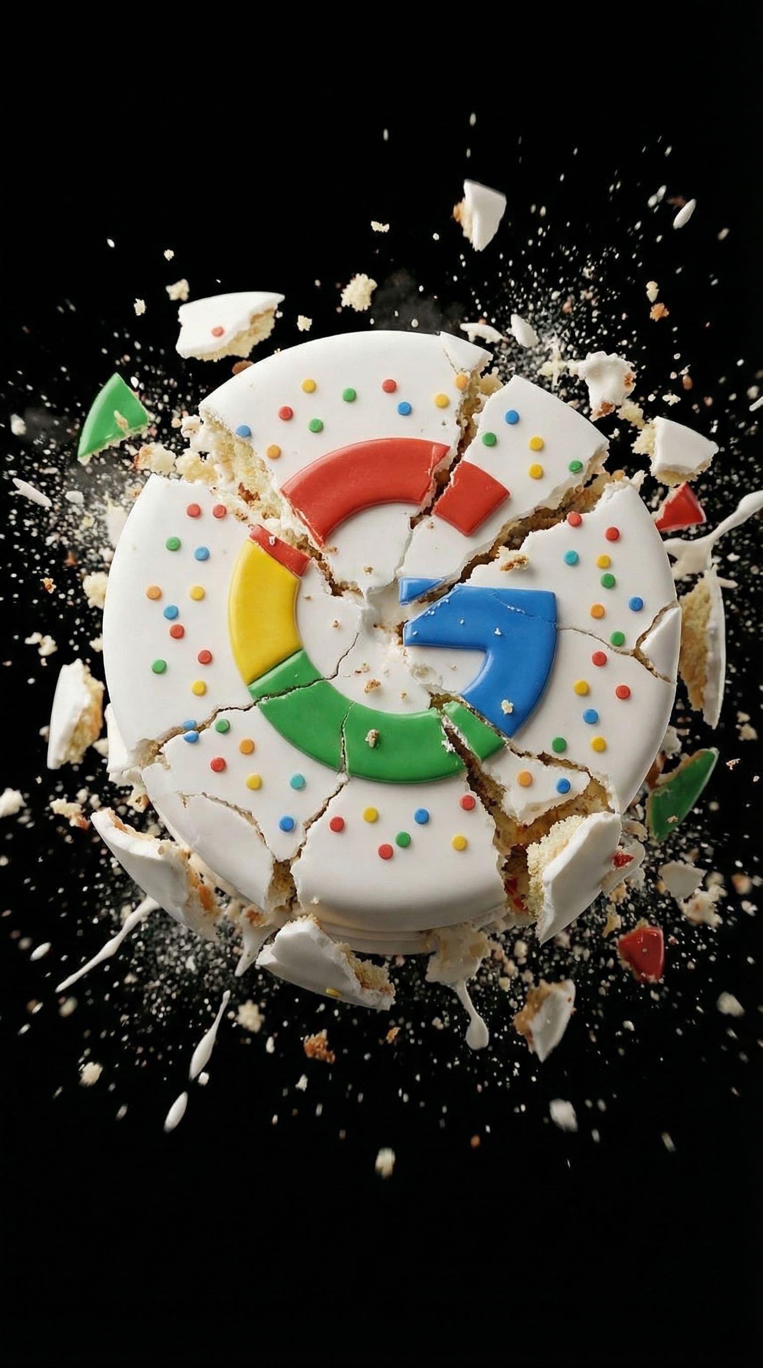 AI generated: {
  "prompt": "ultra slow-motion cinematic shot of a cake exploding violently in mid air, pieces of ...