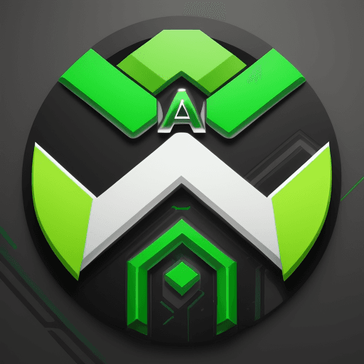AI generated: an official logo for an AI tech company with green white colors
