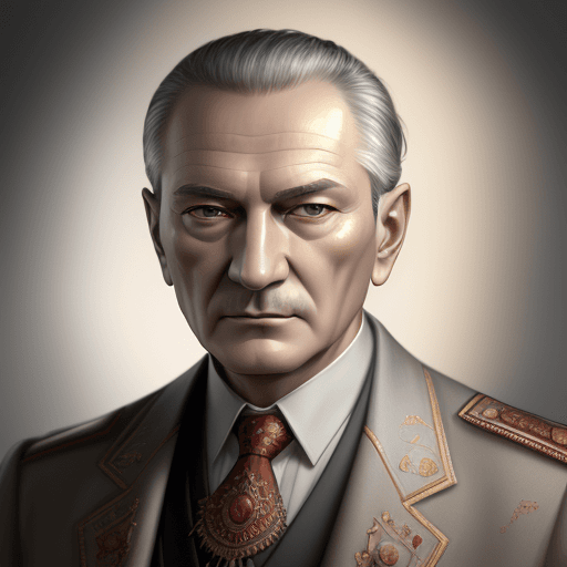 AI generated: Ataturk detailed face, 8k resolution, painted, dry brush, brush strokes, razumov style and garmash s...