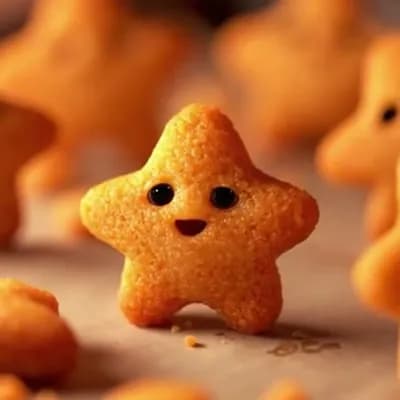 AI generated video: A lot of chicken stars (nuggets) singing chicken nuggets, realistic style