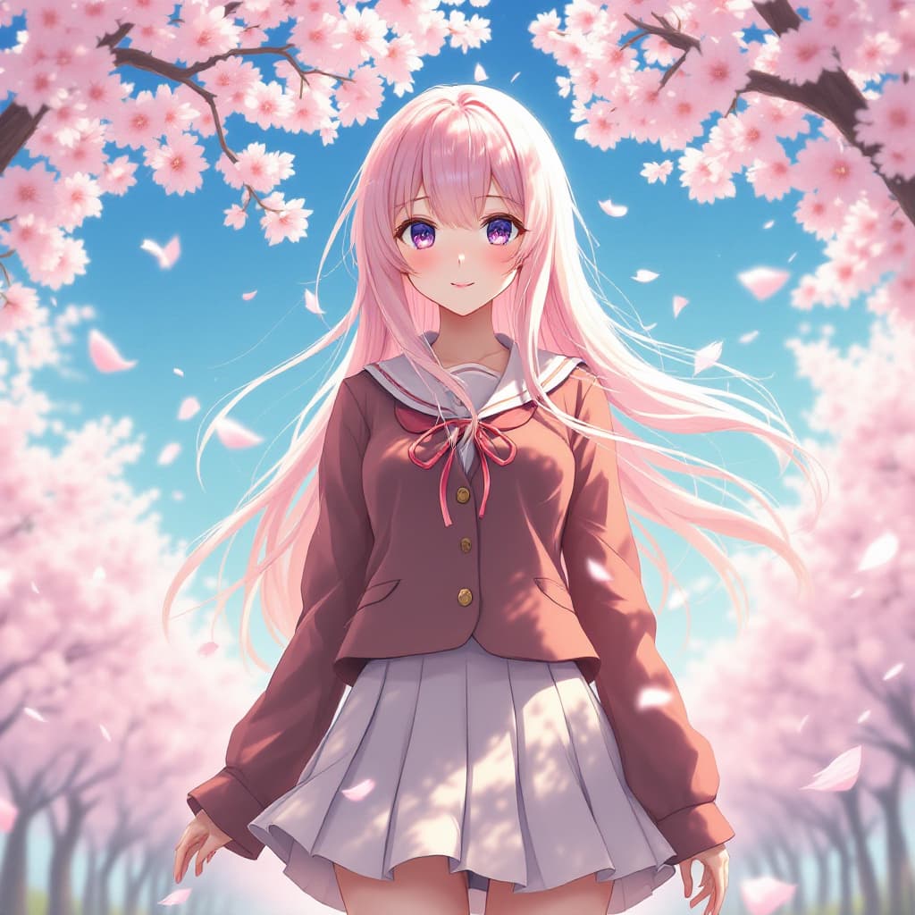 AI generated: Sure! Here's a vivid and creative description you can use to generate an anime girl image:

**Prompt...