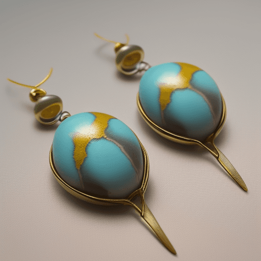 AI generated: Hyper realistic collection of jewelry handmade out of fimo inspired by the scientific word