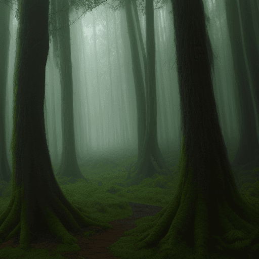 AI generated: forest -