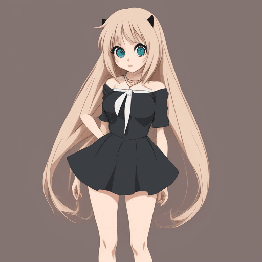 AI generated: cartoon girl, anime, cute Big eyes, beautiful outfit all over.