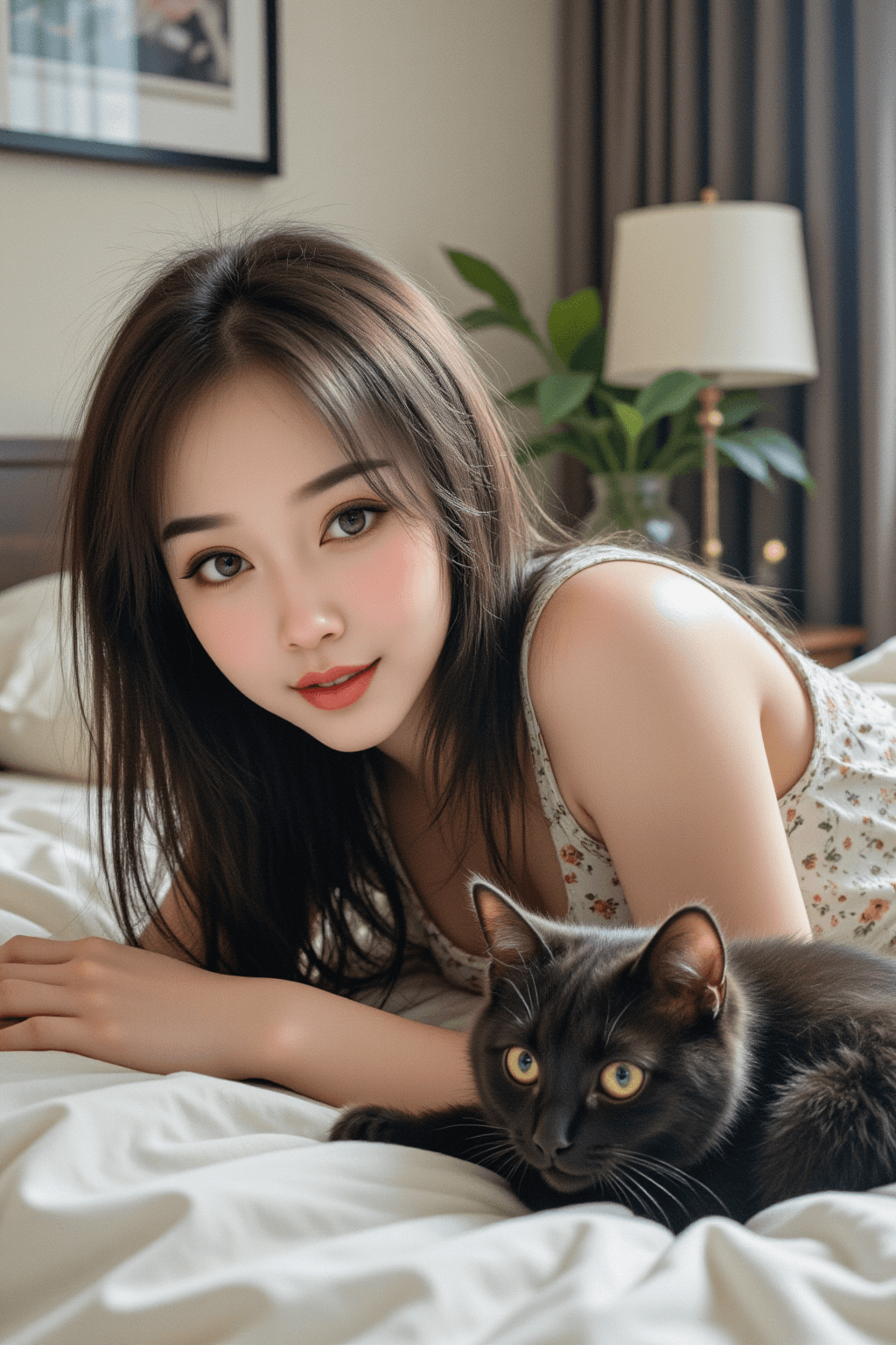 AI generated: Masterpiece, best quality, ultra-detailed, 8K wallpaper, perfect face, beautiful eyes, double eyelid...