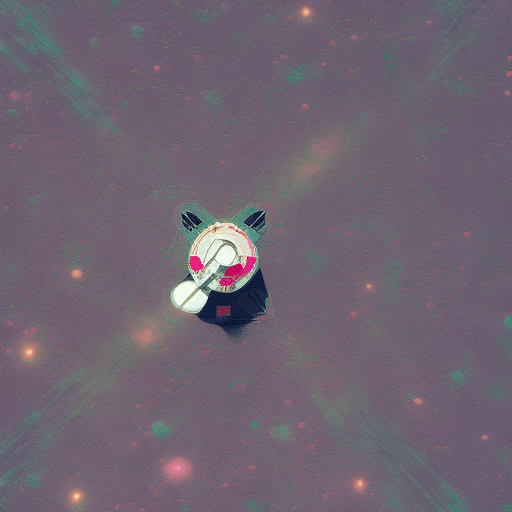 AI generated: A small spacecraft toward a universe full of stars, galaxies, and colorful planets. The desert is va...