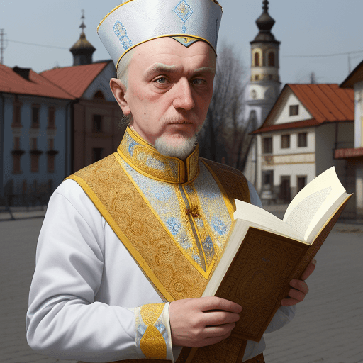 AI generated: it must be the Ukrainian writer Ivan Franko, who is dressed in a Ukrainian vyshyvanka. Franko looks ...