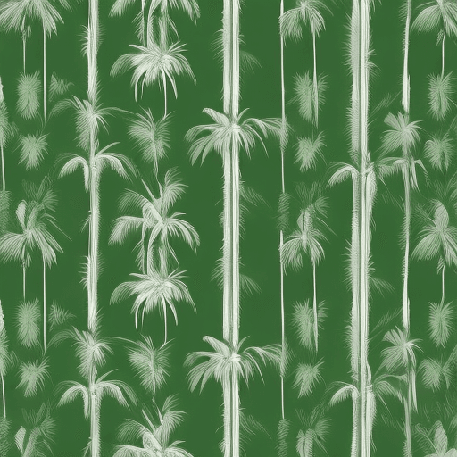 AI generated: A variation of a palm tree depicted in a classic screen-print (silkscreen) style, featuring bold, cl...