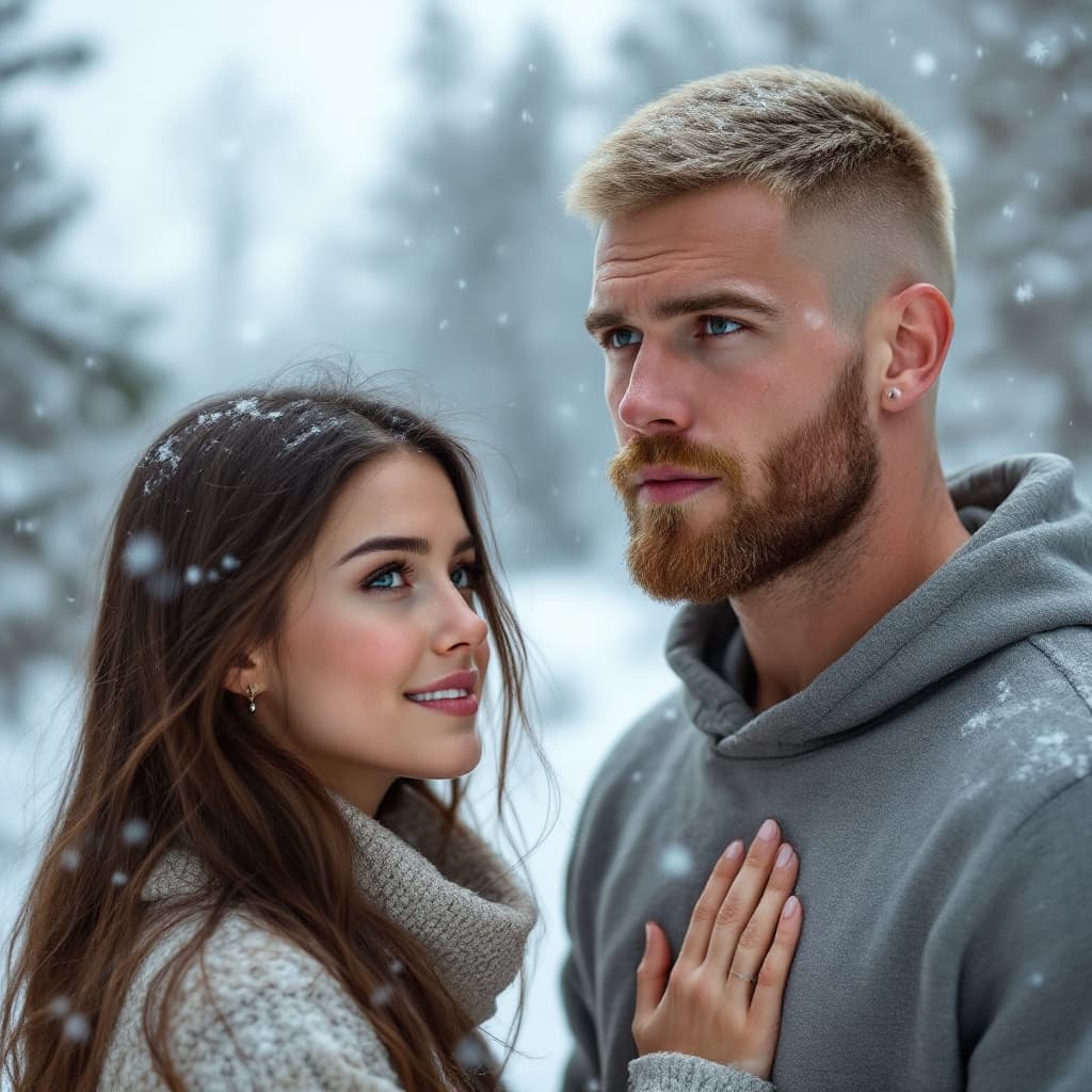 AI generated: “Describe a scene in which a man with a blond short buzz cut, light eyebrows, and light beard, weari...