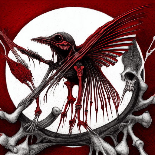 AI generated: venus flycatcher of bone eating monsters:: Sketch::3 Drawing::3 Storybook Illustration::2 Moody Ligh...