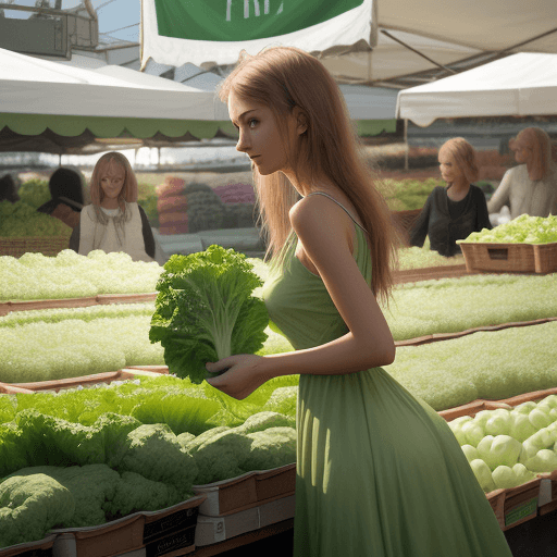 AI generated:  Ultrarealistic photo of a skinny 20 yo woman wearing an extravagant light-green dress is in an open...