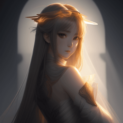 AI generated: anime female lead, brilliant light and shadow, halo,  magnificent scene, exquisite clothes, ultra fi...