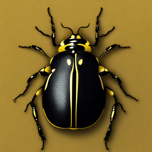 AI generated: white and gold beetle on black backround, 4k
