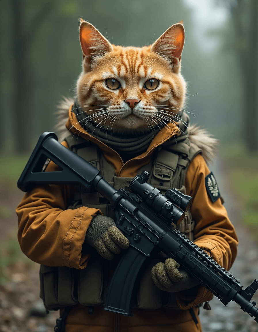 AI generated: cat special forces