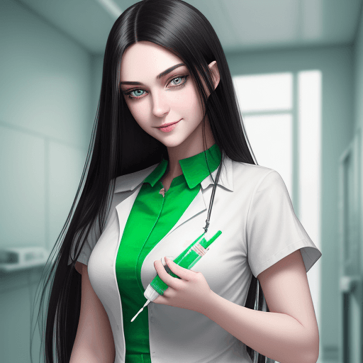 AI generated: A beautiful girl with green eyes.With a Bashkir appearance. A pretty girl with dark straight hair. C...