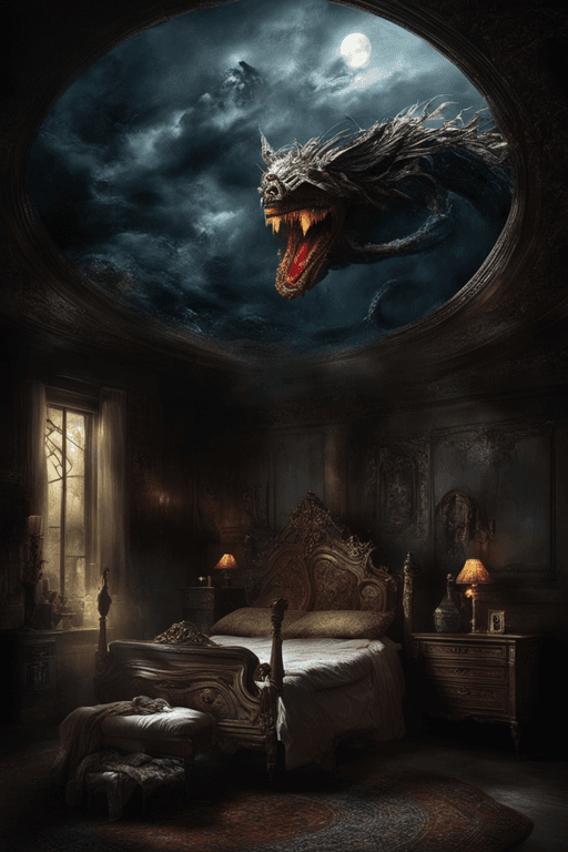 AI generated: Things that come out in my dreams when I sleep,nightmare ,