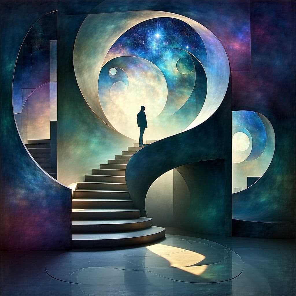AI generated: A conceptual image representing the root word "ana" meaning "up, back, against, again, throughout". ...