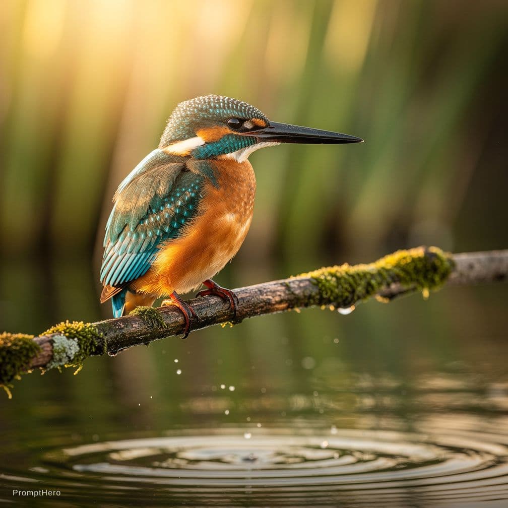 AI generated: A kingfisher birds 