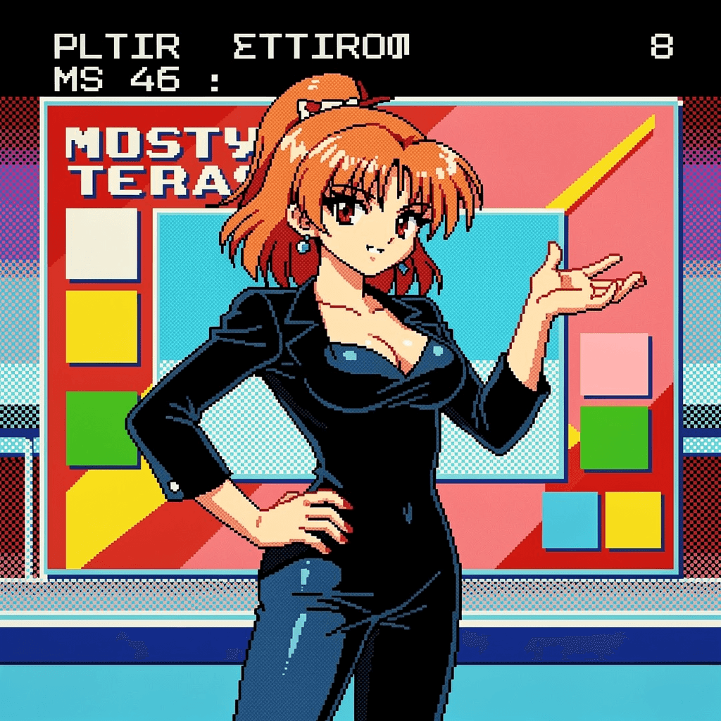 AI generated: Create a retro pixel art to be used as wallpaper for a PC using ONLY the official 16-color SymbOS pa...