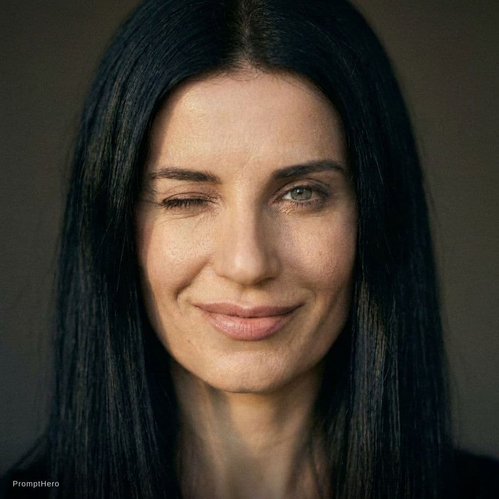 AI generated: recreate this image. exact face, exacr smile and mimic