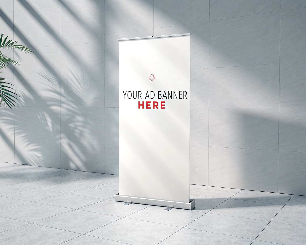 AI generated: “A clean and minimalist vertical banner mockup, white or light neutral background with soft shadows....