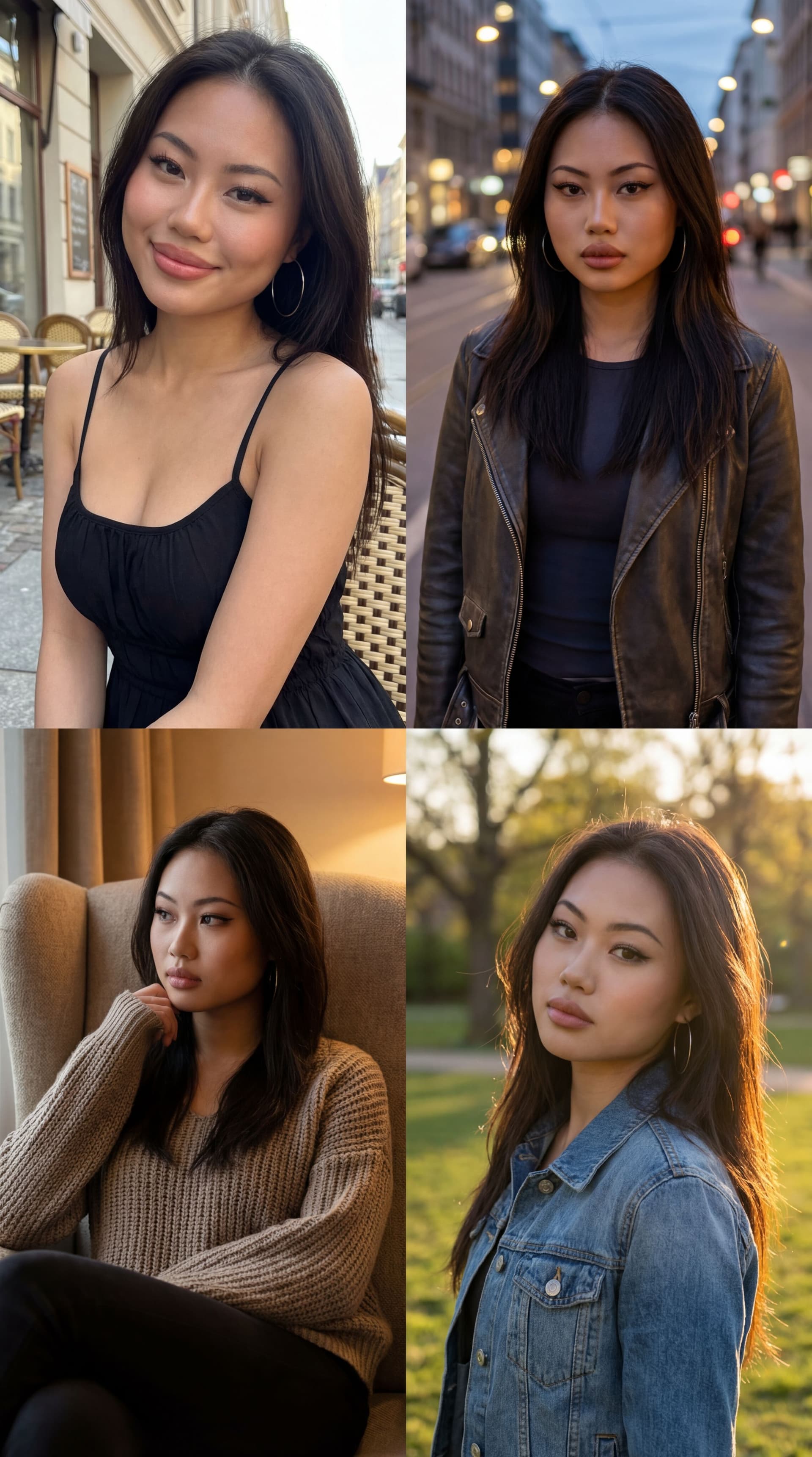 AI generated: Create a 4 or 5 pictures of this women , get a exact a same face and create hot women in super reali...