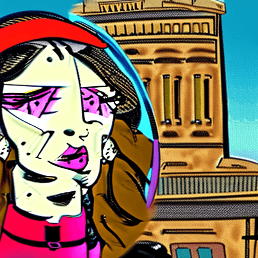 AI generated: A comic character looking like Anamaria Vartolomei