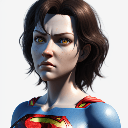 AI generated: hasdx style, glazed 3D render (extremely detailed CG), Superman, pixar style, 3d style, disney style...