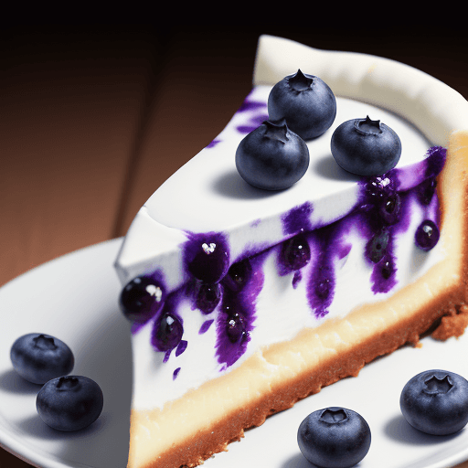AI generated: food photography,cheese cake,blueberries,cinnamon,in a luxurious Michelin kitchen style, depth of fi...